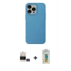 MARSİLYAN™- iPhone 14 Pro Max Kılıf Ahenk Serisi - Siyah Polymer Nano Ekran Koruyucu + Bilvis Titan Kamera Lens - GS