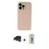 MARSİLYAN™- iPhone 14 Pro Max Kılıf Ahenk Serisi - Siyah Polymer Nano Ekran Koruyucu + Raze Metal Kamera Lens - GD