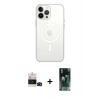 MARSİLYAN™- iPhone 14 Pro Max Kılıf Ahenk Yansıma Prime - Siyah 360 Mat Full Body Arka Koruyucu + Bilvis Titan Kamera Lens - SH