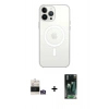 MARSİLYAN™- iPhone 14 Pro Max Kılıf Ahenk Yansıma Prime - Siyah 360 Mat Full Body Arka Koruyucu + Bilvis Titan Kamera Lens - GS