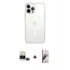 MARSİLYAN™- iPhone 14 Pro Max Kılıf Ahenk Yansıma Prime - Siyah Bilvis 3D Mat Cam Ekran Koruyucu + Bilvis Titan Kamera Lens - GS