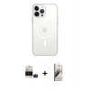 MARSİLYAN™- iPhone 14 Pro Max Kılıf Ahenk Yansıma Prime - Siyah Bilvis 3D Mat Cam Ekran Koruyucu + Bilvis Titan Kamera Lens - DNMR