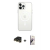 MARSİLYAN™- iPhone 14 Pro Max Kılıf Ahenk Yansıma Prime - Siyah Bilvis 3D Mat Cam Ekran Koruyucu + Raze Metal Kamera Lens - GD