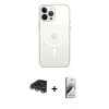 MARSİLYAN™- iPhone 14 Pro Max Kılıf Ahenk Yansıma Prime - Siyah Bilvis 3D Mat Cam Ekran Koruyucu + Raze Metal Kamera Lens - GS