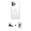 MARSİLYAN™- iPhone 14 Pro Max Kılıf Ahenk Yansıma Prime - Siyah Bilvis 3D Mat Cam Ekran Koruyucu + Bilvis Titan Kamera Lens - SH