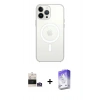MARSİLYAN™- iPhone 14 Pro Max Kılıf Ahenk Yansıma Prime - Siyah Bilvis 5in1 3D Magic Cam Ekran Koruyucu + Bilvis Titan Kamera Lens - GS