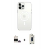 MARSİLYAN™- iPhone 14 Pro Max Kılıf Ahenk Yansıma Prime - Siyah Bilvis Hayalet Cam Ekran Koruyucu + Bilvis Titan Kamera Lens - GD