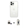 MARSİLYAN™- iPhone 14 Pro Max Kılıf Ahenk Yansıma Prime - Siyah Bilvis Hayalet Cam Ekran Koruyucu + Bilvis Titan Kamera Lens - GS