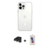 MARSİLYAN™- iPhone 14 Pro Max Kılıf Ahenk Yansıma Prime - Siyah Joko 5D Cam + Raze Metal Kamera Lens - GS