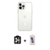 MARSİLYAN™- iPhone 14 Pro Max Kılıf Ahenk Yansıma Prime - Siyah Joko 5D Cam + PVD Metal Kamera Lens - TU