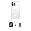 MARSİLYAN™- iPhone 14 Pro Max Kılıf Ahenk Yansıma Prime - Siyah Joko Magic 5D Hayalet Cam + PVD Metal Kamera Lens - TU