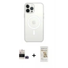 MARSİLYAN™- iPhone 14 Pro Max Kılıf Ahenk Yansıma Prime - Siyah Mat Seramik Nano Ekran Koruyucu + Bilvis Titan Kamera Lens - DNMR