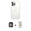 MARSİLYAN™- iPhone 14 Pro Max Kılıf Ahenk Yansıma Prime - Siyah Mat Seramik Nano Ekran Koruyucu + PVD Metal Kamera Lens - TU