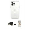 MARSİLYAN™- iPhone 14 Pro Max Kılıf Ahenk Yansıma Prime - Siyah Mat Seramik Nano Ekran Koruyucu + Raze Metal Kamera Lens - GD