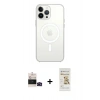 MARSİLYAN™- iPhone 14 Pro Max Kılıf Ahenk Yansıma Prime - Siyah Mat Seramik Nano Ekran Koruyucu + Siyah Bilvis Titan Kamera Lens