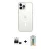 MARSİLYAN™- iPhone 14 Pro Max Kılıf Ahenk Yansıma Prime - Siyah Polymer Nano Ekran Koruyucu + Bilvis Titan Kamera Lens - DNMR