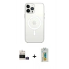 MARSİLYAN™- iPhone 14 Pro Max Kılıf Ahenk Yansıma Prime - Siyah Polymer Nano Ekran Koruyucu + Bilvis Titan Kamera Lens - GS