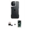 MARSİLYAN™- iPhone 14 Pro Max Kılıf Akış Çizgi Koleksiyonu - Şeffaf 360 Full Body Arka Koruyucu + Bilvis Titan Kamera Lens - DNMR