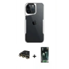 MARSİLYAN™- iPhone 14 Pro Max Kılıf Akış Çizgi Koleksiyonu - Şeffaf 360 Full Body Arka Koruyucu + Raze Metal Kamera Lens - GD