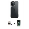 MARSİLYAN™- iPhone 14 Pro Max Kılıf Akış Çizgi Koleksiyonu - Siyah 360 Mat Full Body Arka Koruyucu + Bilvis Titan Kamera Lens - GS
