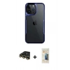 MARSİLYAN™- iPhone 14 Pro Max Kılıf Akış Çizgi Koleksiyonu - Siyah 6D Mat Seramik Hayalet Nano Ekran Koruyucu + Raze Metal Kamera Lens - GD