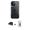 MARSİLYAN™- iPhone 14 Pro Max Kılıf Akış Çizgi Koleksiyonu - Siyah 6D Mat Seramik Hayalet Nano Ekran Koruyucu + Raze Metal Kamera Lens - GD