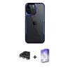 MARSİLYAN™- iPhone 14 Pro Max Kılıf Akış Çizgi Koleksiyonu - Siyah Bilvis 5in1 3D Magic Cam Ekran Koruyucu + Raze Metal Kamera Lens - GS
