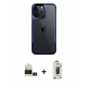 MARSİLYAN™- iPhone 14 Pro Max Kılıf Akış Çizgi Koleksiyonu - Siyah Bilvis Hayalet Cam Ekran Koruyucu + Bilvis Titan Kamera Lens - SH