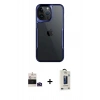 MARSİLYAN™- iPhone 14 Pro Max Kılıf Akış Çizgi Koleksiyonu - Siyah Bilvis Hayalet Cam Ekran Koruyucu + Bilvis Titan Kamera Lens - DNMR