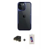 MARSİLYAN™- iPhone 14 Pro Max Kılıf Akış Çizgi Koleksiyonu - Siyah Joko 5D Cam + Raze Metal Kamera Lens - GD