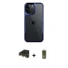MARSİLYAN™- iPhone 14 Pro Max Kılıf Akış Çizgi Koleksiyonu - Siyah Joko Magic 5D Hayalet Cam + Raze Metal Kamera Lens - GD