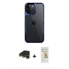 MARSİLYAN™- iPhone 14 Pro Max Kılıf Akış Çizgi Koleksiyonu - Siyah Mat Seramik Nano Ekran Koruyucu + Raze Metal Kamera Lens - GD