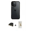 MARSİLYAN™- iPhone 14 Pro Max Kılıf Akış Çizgi Koleksiyonu - Siyah Mat Seramik Nano Ekran Koruyucu + Raze Metal Kamera Lens - GD