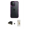 MARSİLYAN™- iPhone 14 Pro Max Kılıf Akış Çizgi Koleksiyonu - Siyah Mat Seramik Nano Ekran Koruyucu + Raze Metal Kamera Lens - GD