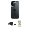 MARSİLYAN™- iPhone 14 Pro Max Kılıf Akış Çizgi Koleksiyonu - Siyah Mat Seramik Nano Ekran Koruyucu + Raze Metal Kamera Lens - GD