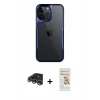 MARSİLYAN™- iPhone 14 Pro Max Kılıf Akış Çizgi Koleksiyonu - Siyah Mat Seramik Nano Ekran Koruyucu + Raze Metal Kamera Lens - GS