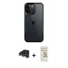 MARSİLYAN™- iPhone 14 Pro Max Kılıf Akış Çizgi Koleksiyonu - Siyah Mat Seramik Nano Ekran Koruyucu + Raze Metal Kamera Lens - GS