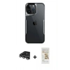 MARSİLYAN™- iPhone 14 Pro Max Kılıf Akış Çizgi Koleksiyonu - Siyah Mat Seramik Nano Ekran Koruyucu + Raze Metal Kamera Lens - GS