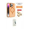 MARSİLYAN™- iPhone 14 Pro Max Kılıf Akış Form - Şeffaf Pasifik Cam Ekran Koruyucu
