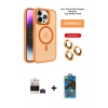 MARSİLYAN™- iPhone 14 Pro Max Kılıf Akış Form - Siyah 18D Cam Ekran Koruyucu + Bilvis Titan Kamera Lens - DNMR