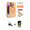 MARSİLYAN™- iPhone 14 Pro Max Kılıf Akış Form - Siyah Buffer Cam Ekran Koruyucu + Bilvis Titan Kamera Lens - GS