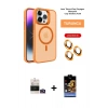 MARSİLYAN™- iPhone 14 Pro Max Kılıf Akış Form - Siyah Buffer Hayalet Cam Ekran Koruyucu + Bilvis Titan Kamera Lens - GD