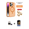 MARSİLYAN™- iPhone 14 Pro Max Kılıf Akış Form - Siyah Buffer Hayalet Cam Ekran Koruyucu + Bilvis Titan Kamera Lens - SH