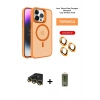 MARSİLYAN™- iPhone 14 Pro Max Kılıf Akış Form - Siyah Joko Magic 5D Hayalet Cam + Raze Metal Kamera Lens - GD