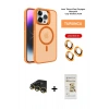 MARSİLYAN™- iPhone 14 Pro Max Kılıf Akış Form - Siyah Mat Seramik Nano Ekran Koruyucu + Raze Metal Kamera Lens - GD