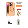MARSİLYAN™- iPhone 14 Pro Max Kılıf Akış Form - Siyah Polymer Nano Ekran Koruyucu + Bilvis Titan Kamera Lens - SH
