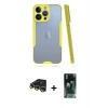 MARSİLYAN™- iPhone 14 Pro Max Kılıf Atlas Asil Serisi - Şeffaf 360 Full Body Arka Koruyucu + Raze Metal Kamera Lens - GD