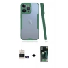 MARSİLYAN™- iPhone 14 Pro Max Kılıf Atlas Asil Serisi - Şeffaf 360 Full Body Arka Koruyucu + Bilvis Titan Kamera Lens - SH