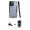 MARSİLYAN™- iPhone 14 Pro Max Kılıf Atlas Asil Serisi - Şeffaf 360 Full Body Arka Koruyucu + Bilvis Titan Kamera Lens - SH