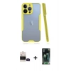 MARSİLYAN™- iPhone 14 Pro Max Kılıf Atlas Asil Serisi - Şeffaf 360 Full Body Arka Koruyucu + Bilvis Titan Kamera Lens - SH